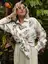 Рубашка льняная Тропик (бежево-зеленая) Б16181-1М