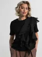 Блуза праздничная Риана ХИТ (черная) Б15078-5М
