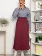 Юбка макси Алана (бордовая) Ю14254-6М