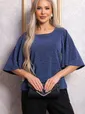 Блуза праздничная Ты ослепляешь! (темно-синяя) Б14844-8М