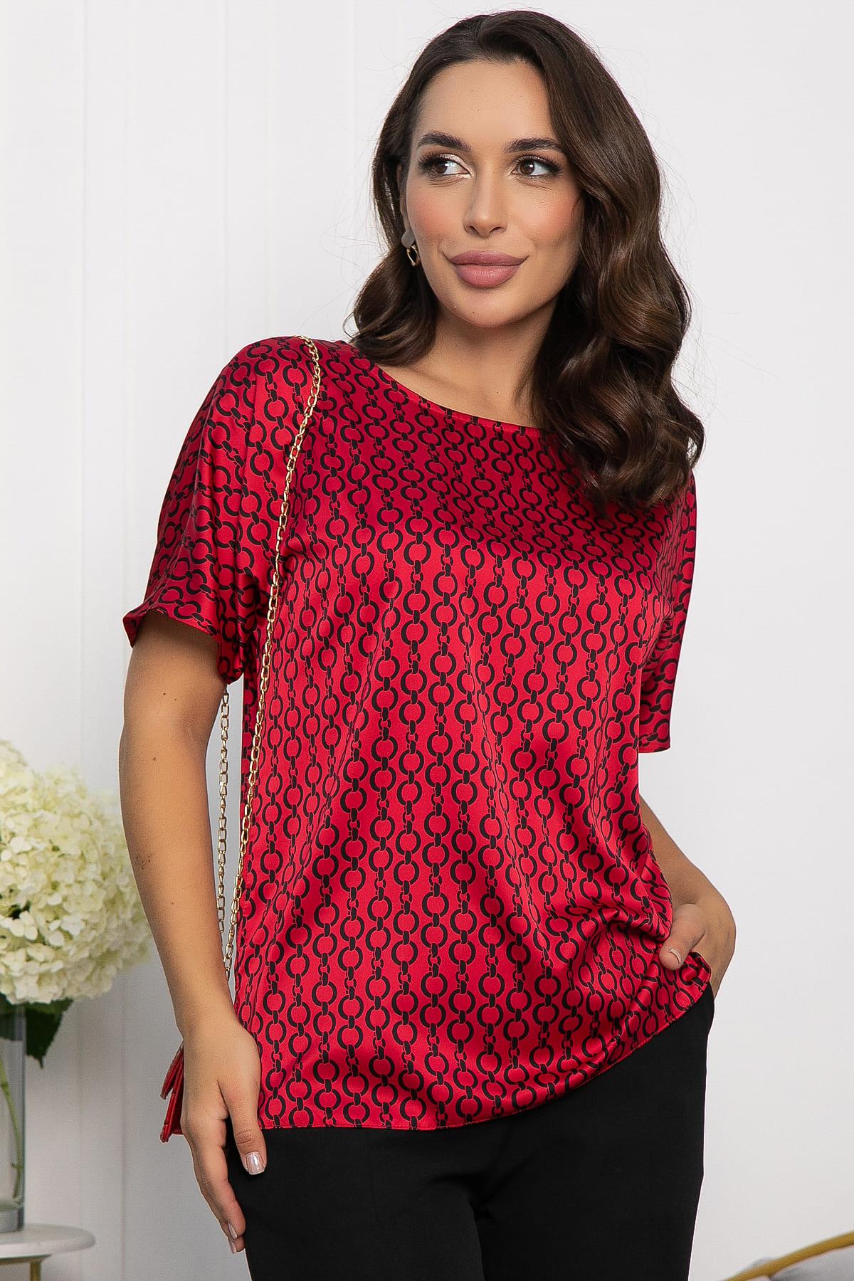 Блуза Морган (красная/цепи) Б14087-16М