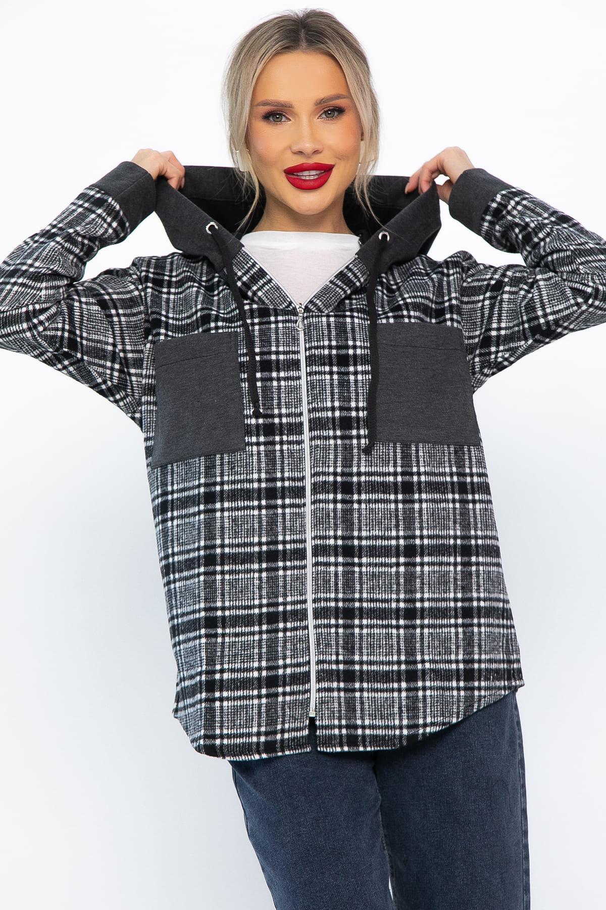 Рубашка с капюшоном Стокгольм (серая) Б14593-50М