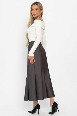 Юбка годе Изящный силуэт (коричневая) Ю14859-3М