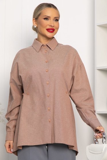 Рубашка Свободное падение (бежевая) Б14191-5М