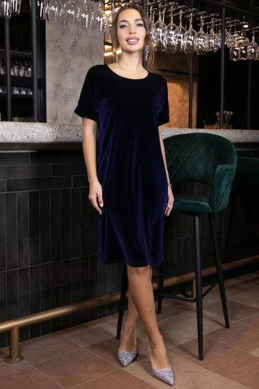 Платье Покоряя сердца (темно-синее) П11238