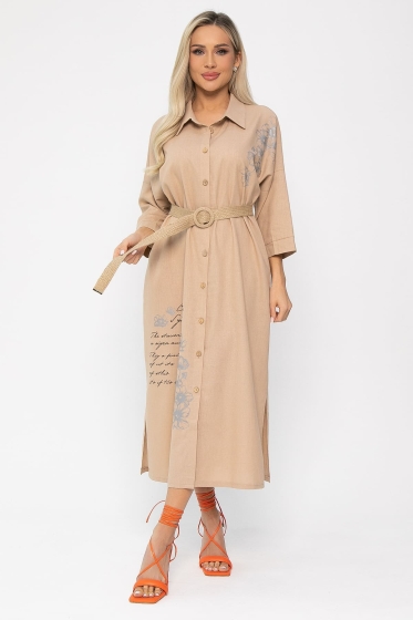 Платье Мирослава (бежевое) П13700-7М Платье Мирослава (бежевое) П13700-7М