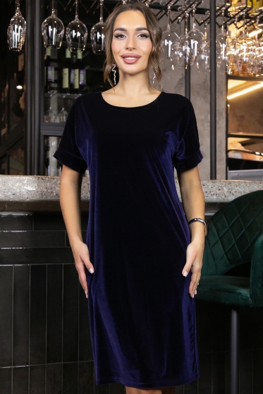 Платье Покоряя сердца (темно-синее) П11238