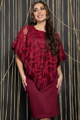 Платье Твой выход (бордо) П14586-7М