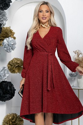 Платье праздничное Загадай желание (красное) П14468-49М