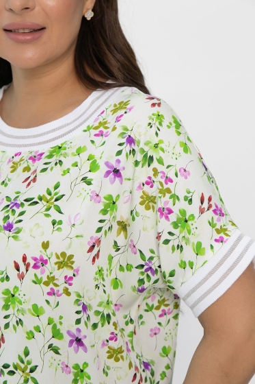 Блуза Лаванда (молочная) Б13818-1М