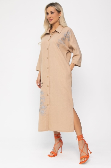 Платье Мирослава (бежевое) П13700-7М Платье Мирослава (бежевое) П13700-7М