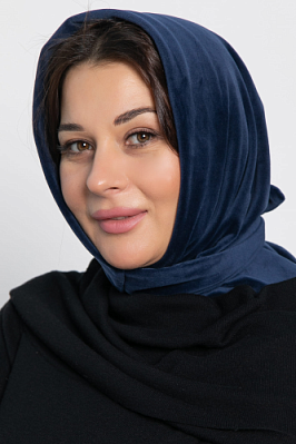 Косынка с завязками Велюр (синяя) КЗВ13-23М